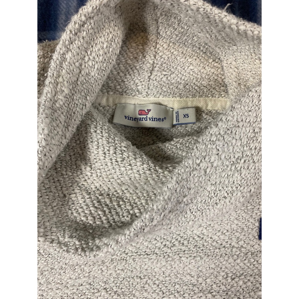Vineyard Vines Womens XS Cream Textured Funnel Neck Pullover Sweater - Picture 3 of 7